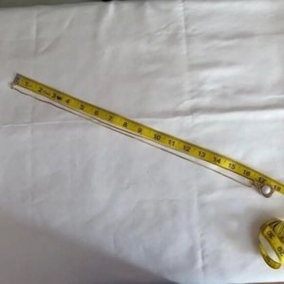 Avon Double Sided Pendant Necklace Long Gold Tone Box Chain - Picture 6 of 9